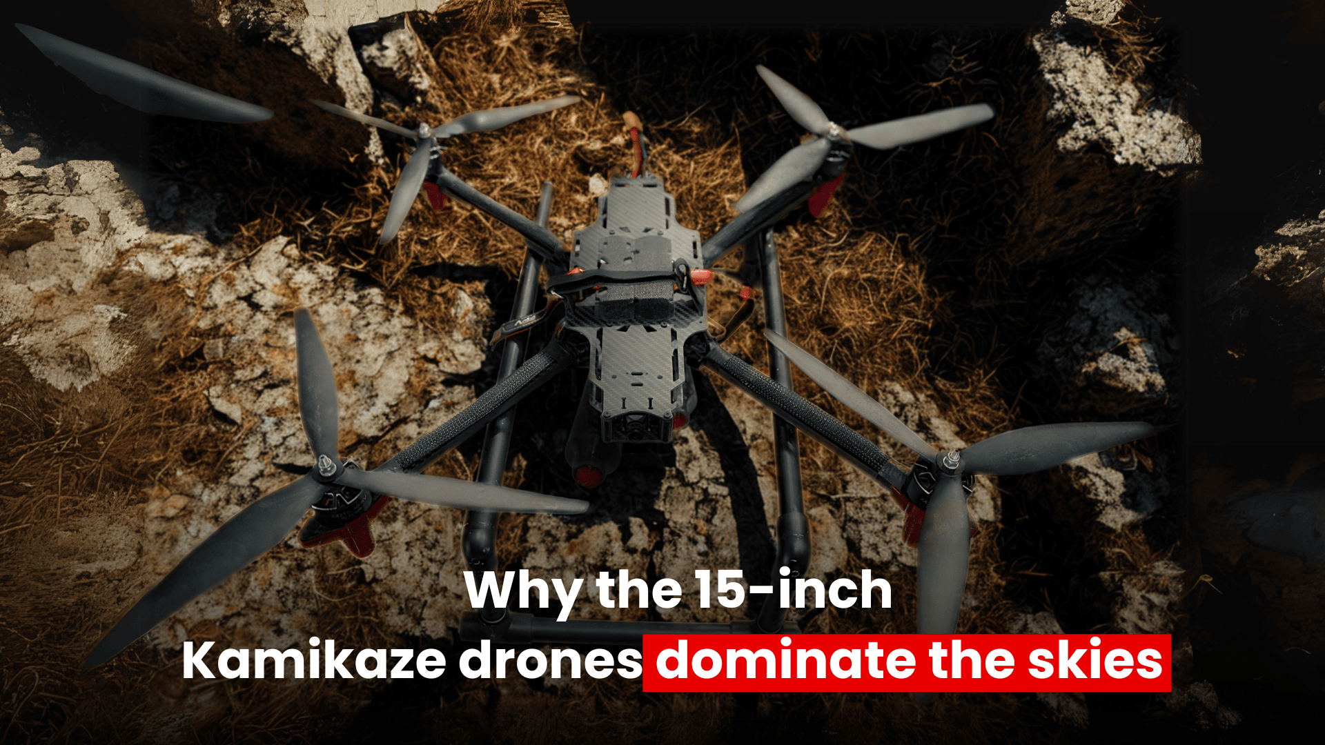 15-inch kamikaze drone in flight during tactical air mission