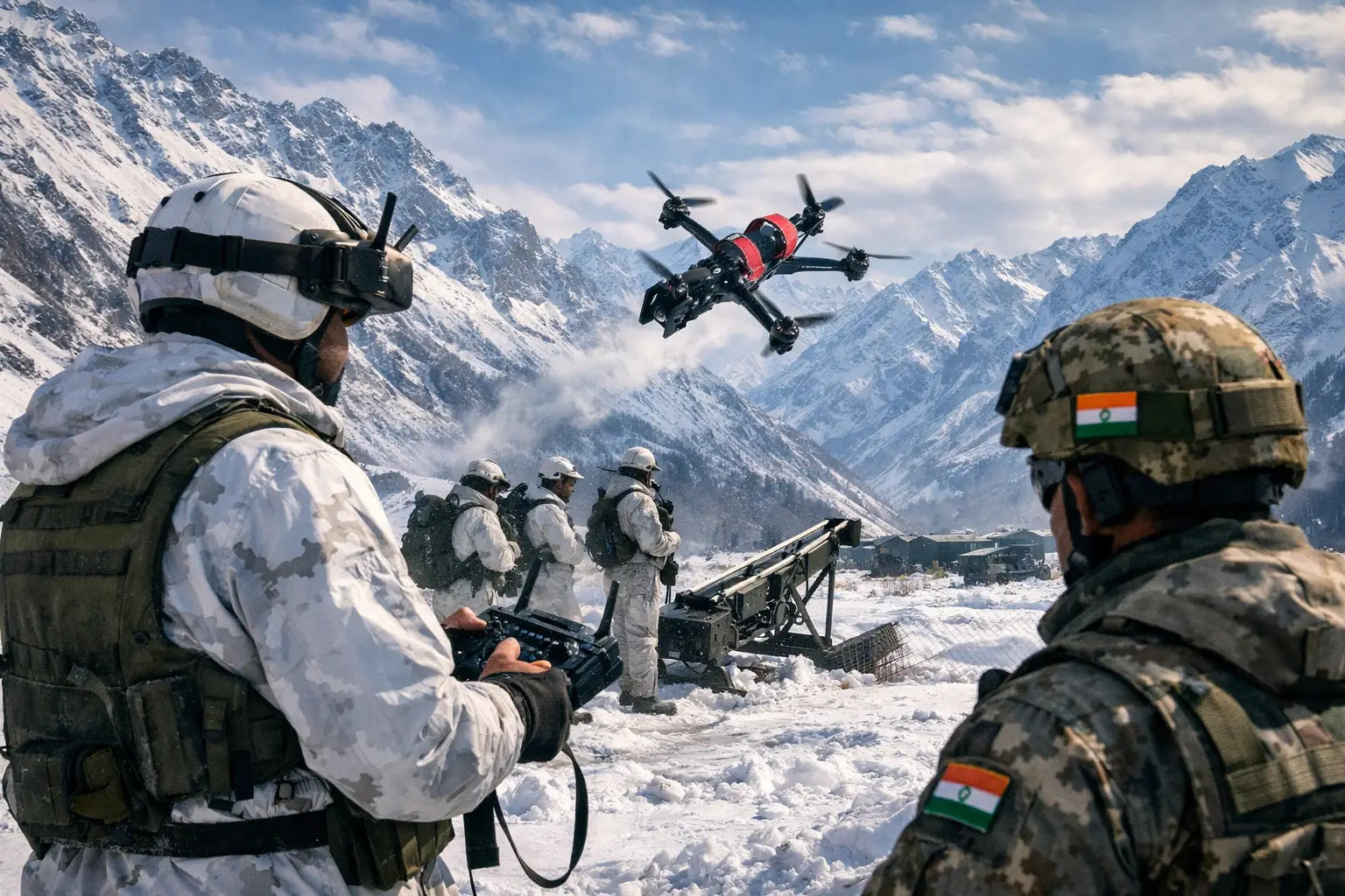 insideFPV kamikaze drones deployed in Drass Ladakh Indian Army high altitude