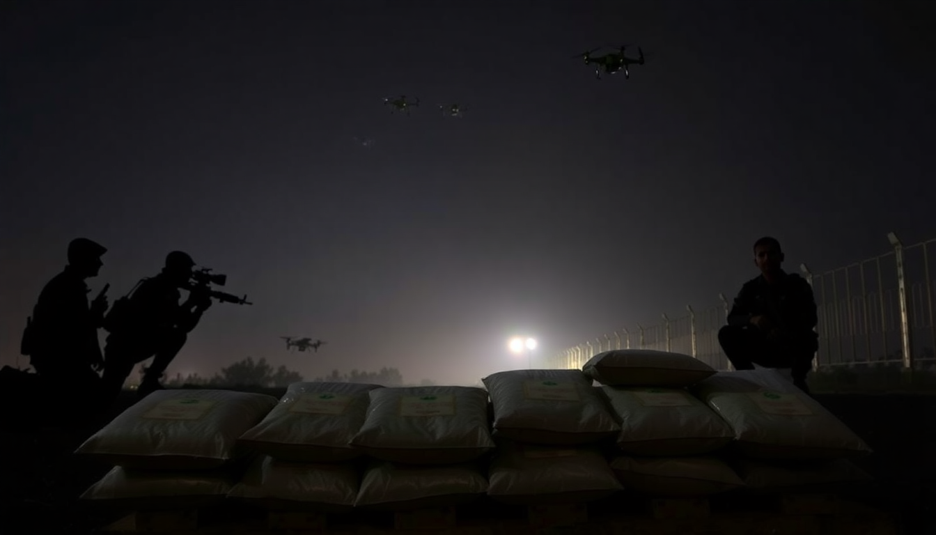 BSF Intercepts 16 Drones, Seizes 16 kg Narcotics in a Week