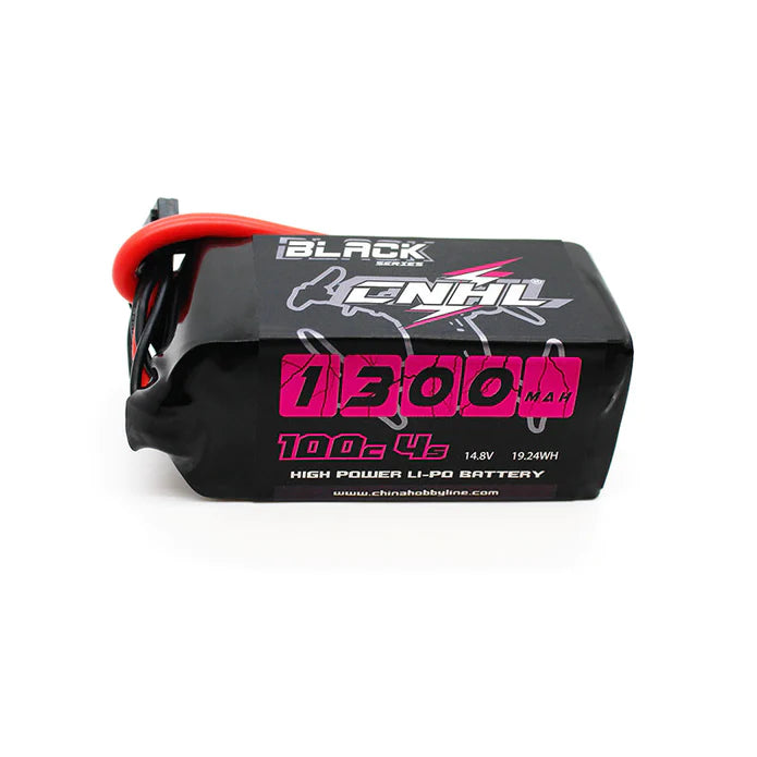 CNHL Black Series 1300mAh 14.8V 4S 100C Lipo Battery with XT60 Plug insideFPV Batteries and Chargers LiPo Battery