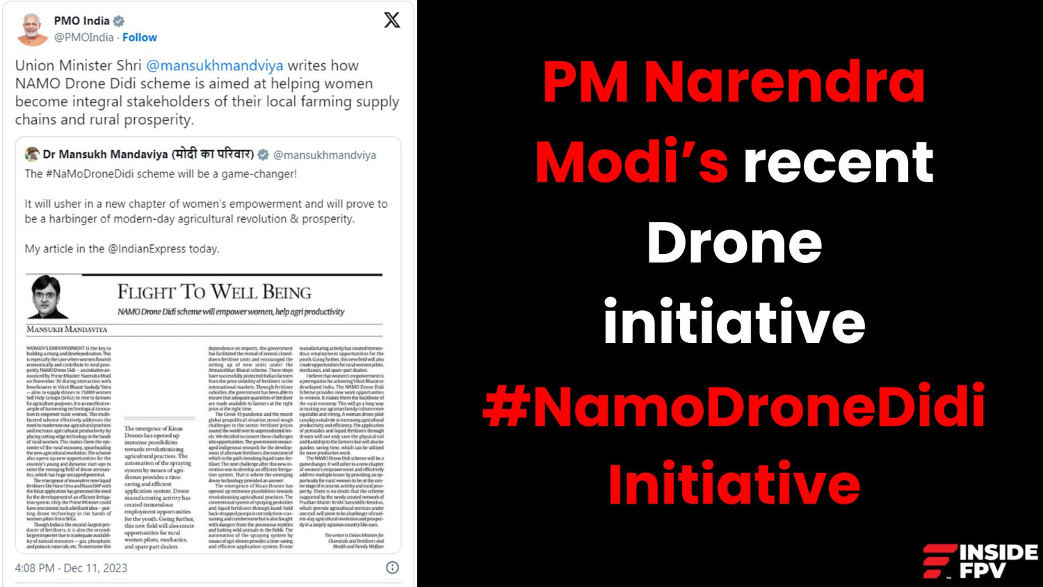 insideFPV Flies High with PM Modi's #NamoDrone Didi Initiative
