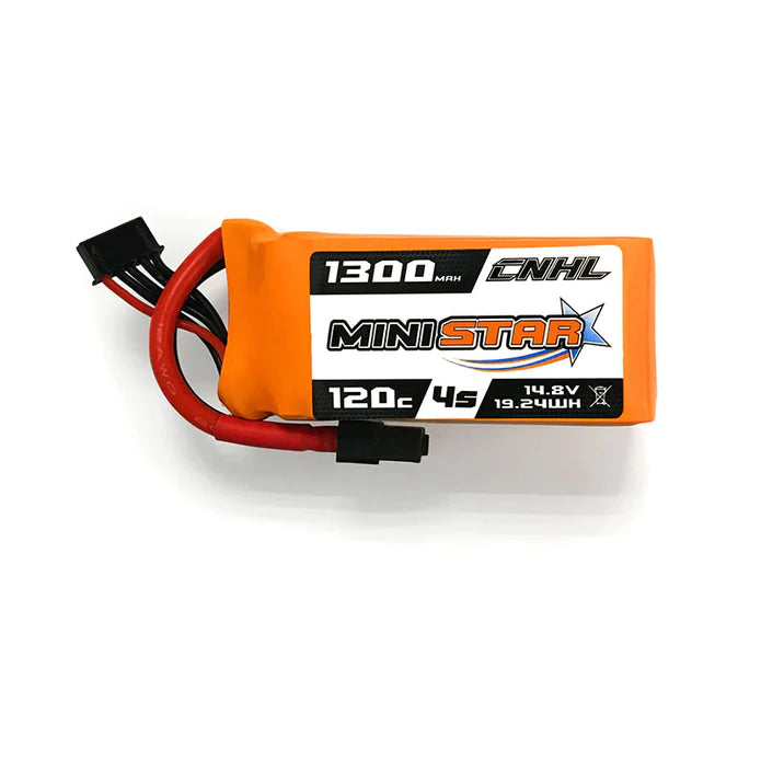 CNHL MiniStar 1300mAh 14.8V 4S 120C Lipo Battery with XT60 Plug