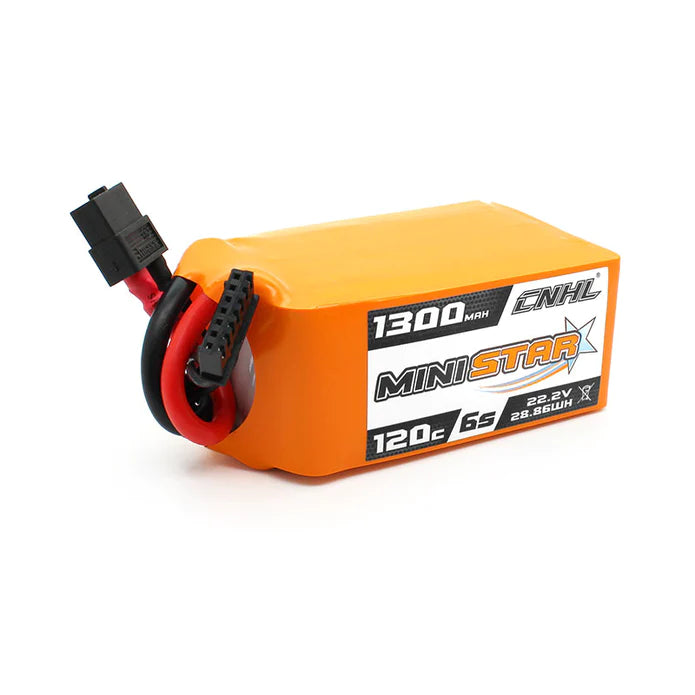 CNHL MiniStar 1300mAh 22.2V 6S 120C Lipo Battery with XT60 Plug