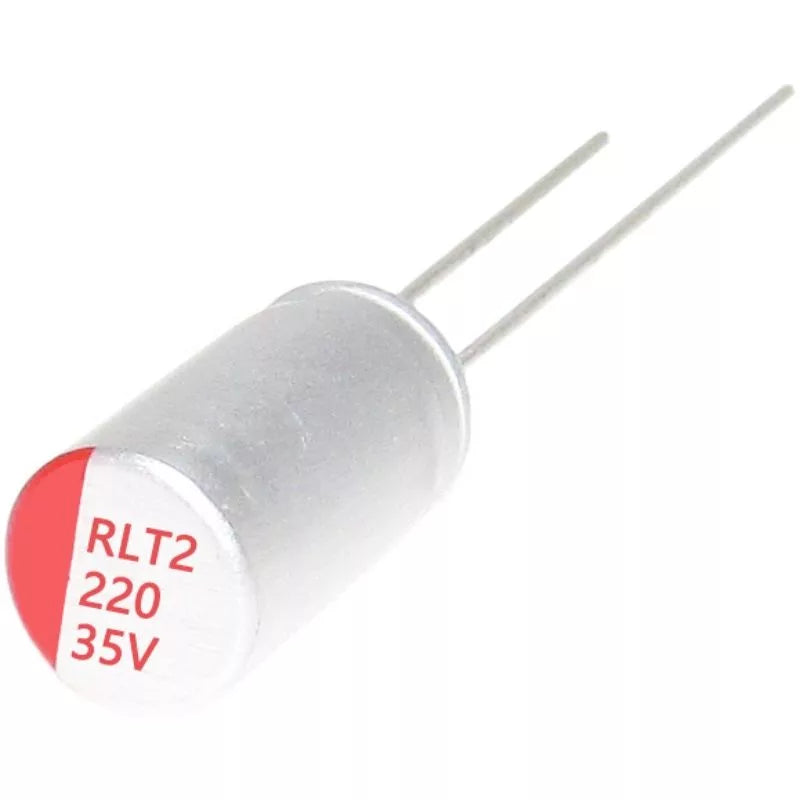RLT2 220uF 35V Radial Aluminum Electrolytic Capacitor