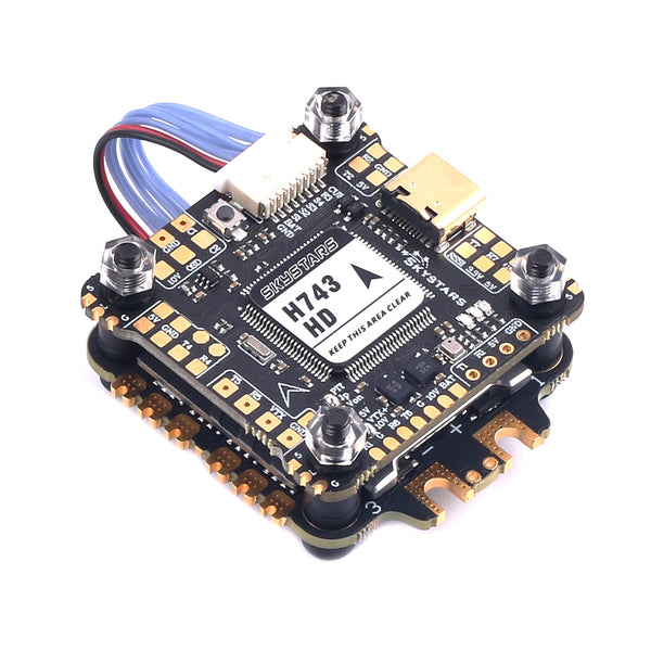 SKYSTARS H743 HD DualGyro Flight Controller H7 X8 With OSD & KM60 60A Blheli32 4IN1 ESC