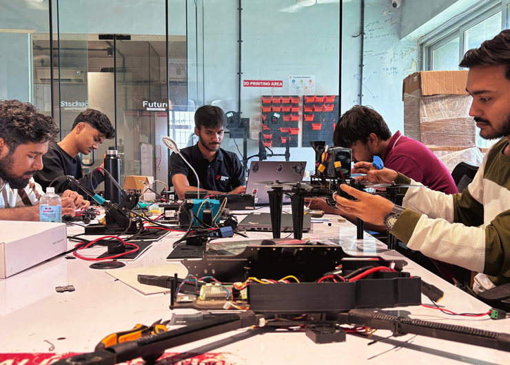 insideFPV team at manufacturing facility