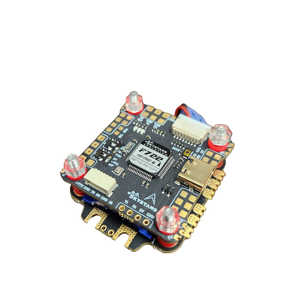 SkyStars Fly Stack - F722 HD Pro 4 OSD FC + KM50 Pro 50A 3-6S 4-in-1 BLHeli_32 ESC - 30x30