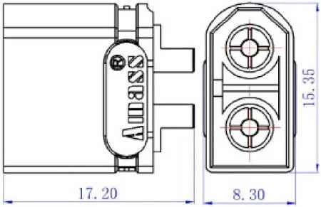 Amass XT60 Male Connector - XT60- M.G.Y